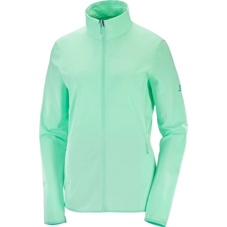 Turquoise Salomon Essential Lightwarm Full Zip Women's Jackets | PH 50467F